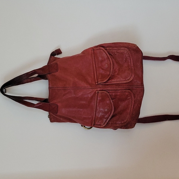 GORGEOUS VINTAGE FOSSIL DISTRESSED LEATHER BAG